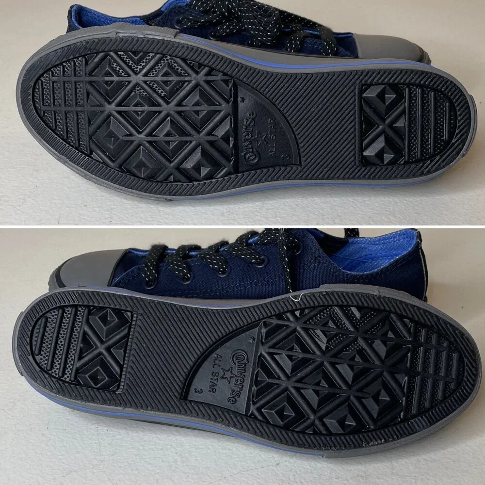 Converse Blue & Gray Kids Low Top Sneakers Size 3